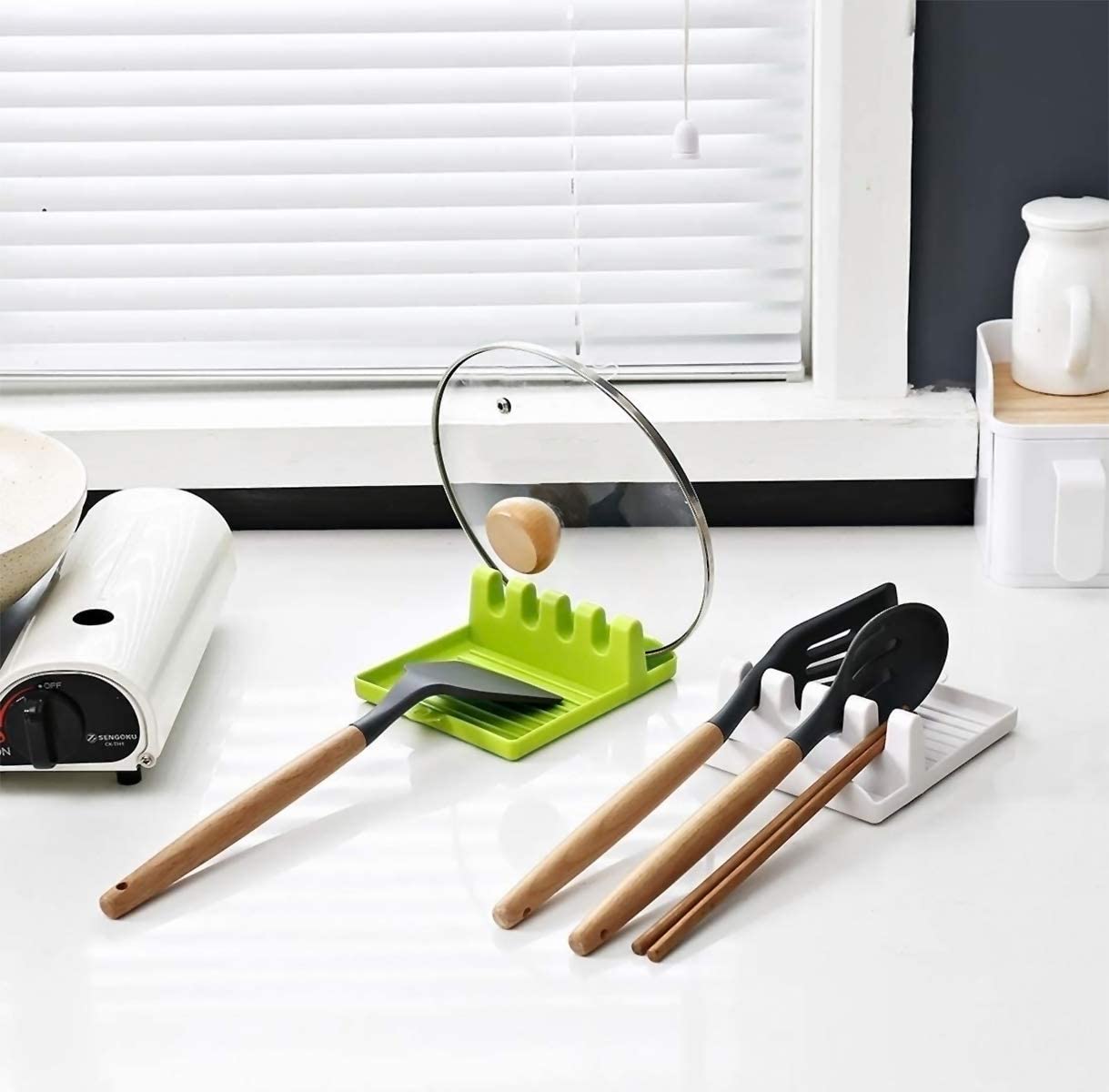 Spatula and utensil rest, designed for kitchen organization Spatula and utensil rest, designed for kitchen organization